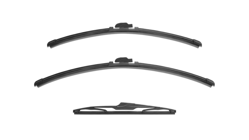 Wiper Blades for Nissan Micra 2007 - 2010 (K12 Facelift) Hatch Front & Rear Kit