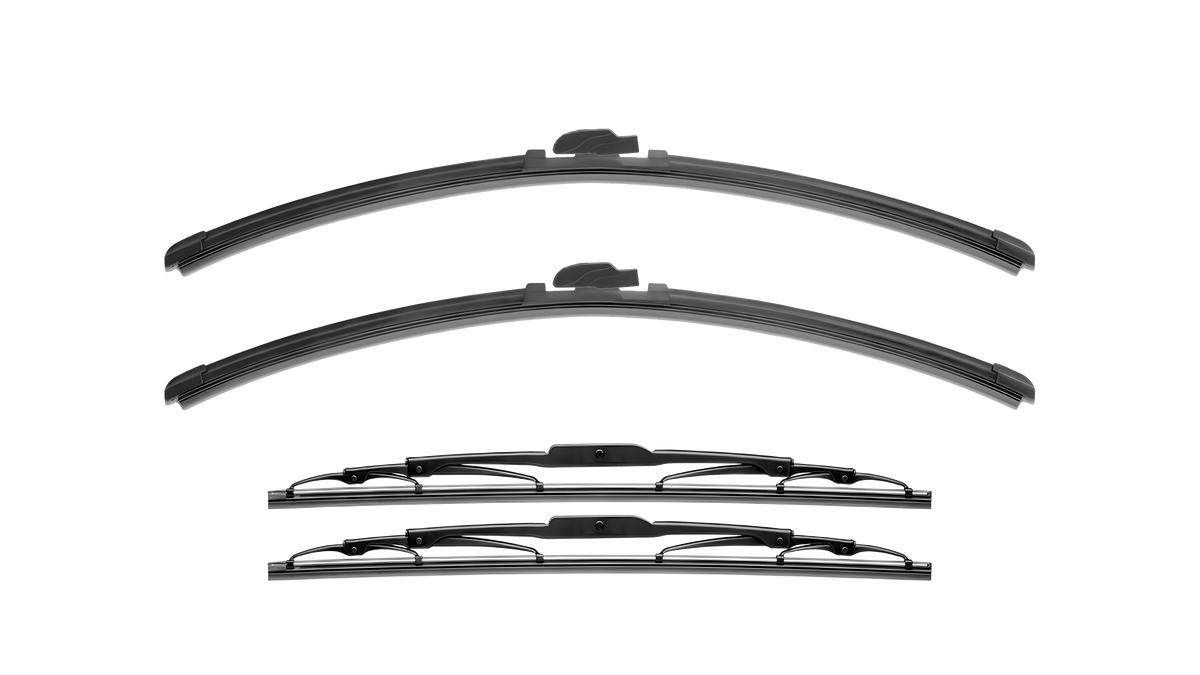Wiper Blades for Volkswagen Transporter 1990 - 2003 (T4) Van 2 Rear Doors Front & Rear Kit