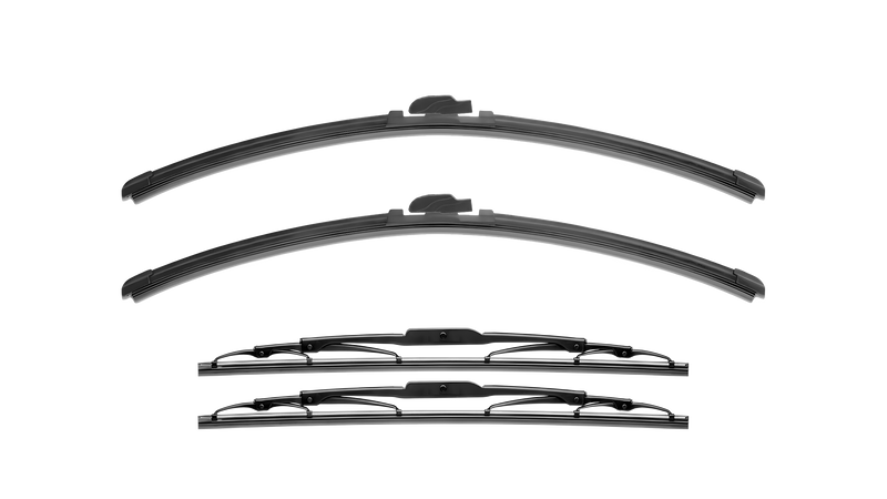 Wiper Blades for Volkswagen Transporter 1990 - 2003 (T4) Van 2 Rear Doors Front & Rear Kit